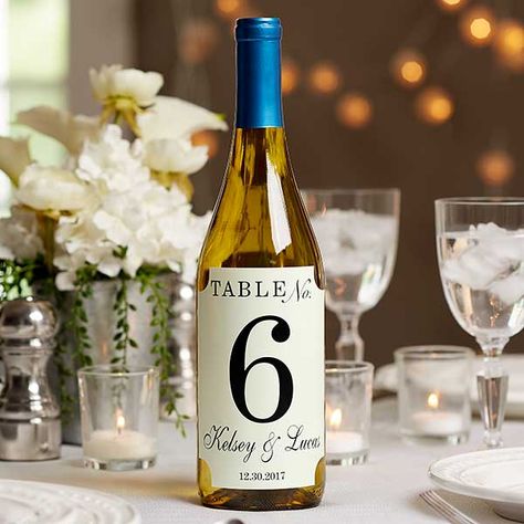 Personalized Table Numbers Wedding, Custom Wine Bottle Labels, Wine Accessories Gift, Custom Wine Bottles, Wedding Favor Table, Simple Wedding Flowers, Wine Bottle Label, Wedding Personalized, Unique Wedding Flowers