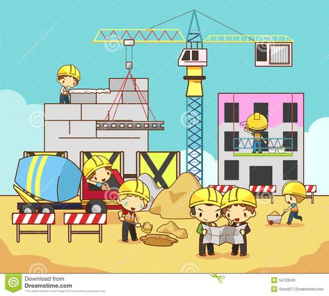 Engineer Cartoon, Construction City, Batman Comic Cover, Building Vector, Building Layout, Engineering Science, Civil Engineer, Mural Ideas, Road Construction