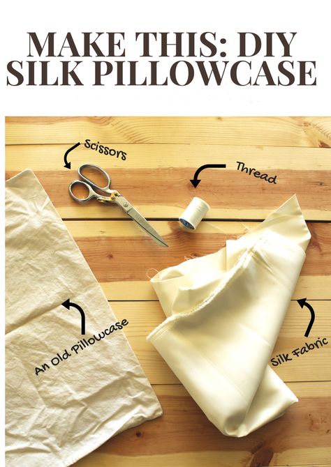 Silk Pillowcase Diy, Easy Diy Fashion, Diy Fashion Trends, Pillow Cases Diy, Satin Pillow, Make Your Own Clothes, Satin Pillowcase, Makeup Tricks, Diy Beauty Hacks