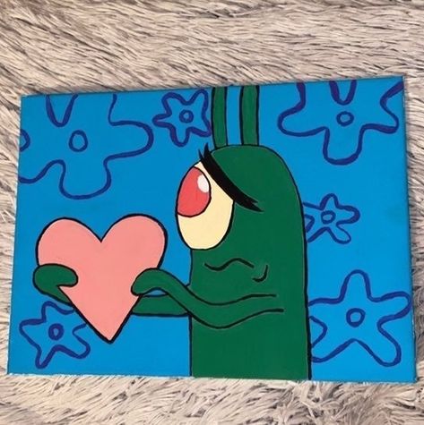 Plankton Painting, Diy Canvas Art Painting, Say Anything, Diy Canvas Art, Diy Canvas, Canvas Home, Canvas Art Painting, Artwork Painting, Canvas Painting