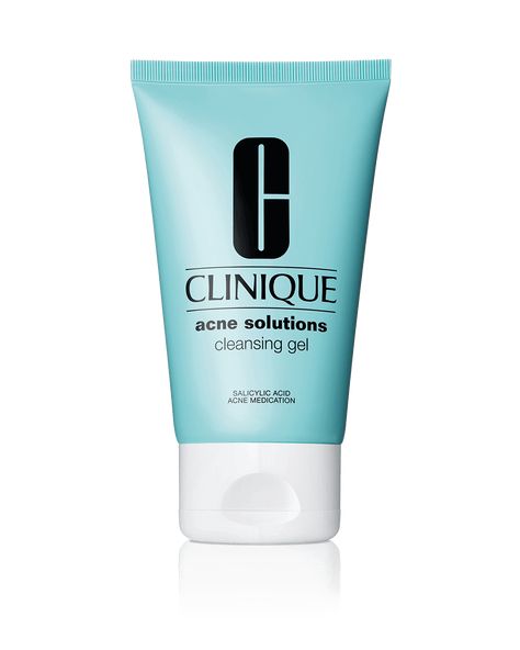 Acne Solutions™ Cleansing Gel | Clinique Clinique Acne, Deep Clean Skin, Clinique Acne Solutions, Salicylic Acid Acne, Brush Cleanser, Acne Solutions, Cleansing Brush, Clear Acne, Unclog Pores