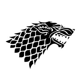 Game of Thrones - House Stark Sigil Stencil 2 Game Of Thrones Wolves, House Stark Sigil, Stark Sigil, Cricket Machine, House Sigil, Silhouette Disney, Game Of Thrones Tattoo, Game Of Thrones Party, Trendy Games