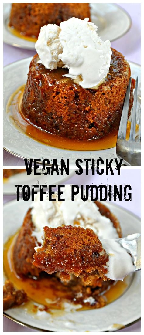 Sticky Toffee Pudding Cake, Citrus Party, Rabbit And Wolves, English Desserts, Sticky Date Pudding, Cooking Vegan, Date Pudding, British Desserts, Toffee Sauce