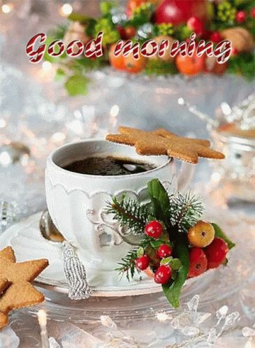 Good Morning Coffee GIF - GoodMorning Coffee ChristmasCookies - Discover & Share GIFs Good Morning Christmas, Christmas Tea Party, High Tea Party, Christmas Cottage, Christmas Tea, Good Morning Coffee, Noel Christmas, Christmas Coffee, Christmas Kitchen