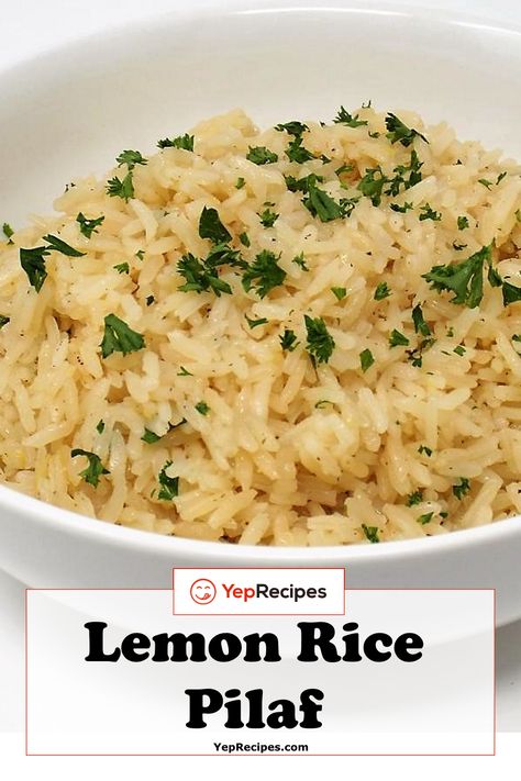 Citrus Rice Pilaf, Lemon Jasmine Rice, Jasmine Rice Seasoning, Lemon Rice Pilaf Recipe, Seasoned Jasmine Rice Recipes, Jasmine Rice Pilaf, Seasoned Jasmine Rice, Lemon Garlic Rice, Lemon Rice Pilaf