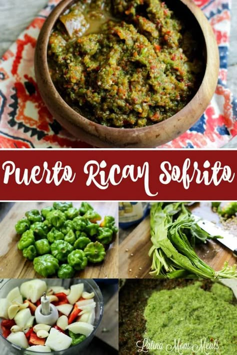 Puerto Rican Sofrito Recipe, Sofrito Recipe Dominican, Sofrito Sauce Recipe, Sofrito Recipe Puerto Rican, Easy Sofrito Recipe, Puerto Rican Sofrito, Sofrito Recipe, Puerto Rican Foods, Puerto Rican Cuisine