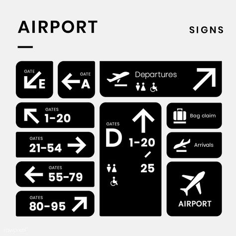 Airport Graphic Design, Airport Pictogram, Airport Wayfinding, Airport Signage, Pictogram Design, Airport Signs, Wayfinding Signage Design, Office Signage, Navigation Design