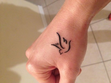 My dove hand tattoo Dove Tattoo On Hand, Mini Tattoo On Finger, Dove Small Tattoo, Dove On Hand Tattoo, Dove Hand Tattoo, Simple Dove Tattoo Design, Dove Wrist Tattoos For Women, Tiny Dove Tattoo Wrist, Small Dove Tattoos