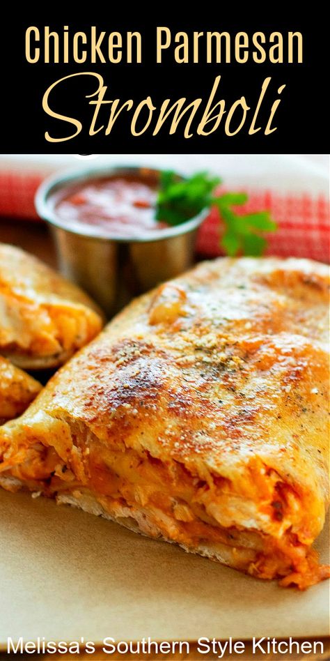 Recipes For Dinner With Biscuits, Chicken Parm Stromboli, Stromboli Recipe Easy Pillsbury, Beef Stromboli Recipe, Stromboli Chicken, Chicken Stromboli Recipe, Big Sandwiches, Handheld Meals, Stromboli Recipes