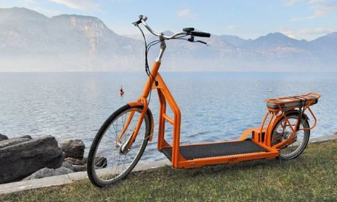 Meet the Lopifit—a half bike, half treadmill that brings the world of cycling and walking together.    The scooter-like contraption—the first of its kind in the world—was invented by Bruin Bergmeester, who of course hails from the bike-friendly Netherlands.  "When I was talking on my treadmill in my... Walking Bicycle, Walking Together, Treadmill Walking, Fitness Room, Walk Together, My Fitness, Cargo Bike, Electric Bikes, Super Bikes