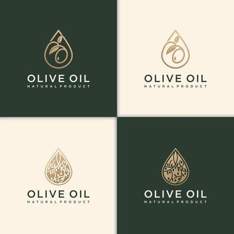 Oil Brand Logo, Oil Logo Design Ideas, Olive Branding, Leaf Logo Design Ideas, Olive Logo Design, Olive Oil Logo, Olive Logo, Leaf Logo Design, Vector Leaf