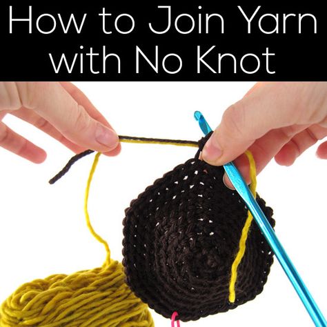 How To Join Yarn In Crochet, How To Start New Yarn In Crochet, How To Join New Yarn In Crochet, How To Start A New Ball Of Yarn Crochet, Join Yarn Crochet, Afghan Sizes, Joining Yarn Crochet, Crochet Tricks, Crochet Joining