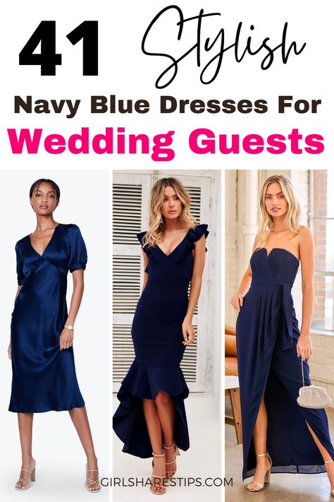 Navy Blue Dress Wedding Guest, Blue Wedding Outfit Guest, Blue Guest Wedding Dress, Navy Blue Wedding Guest Outfit, Jewelry For Wedding Guest, Navy Wedding Guest Outfit, Navy Blue Dress Outfit Wedding, Navy Blue Wedding Guest Dress, Navy Dress Accessories