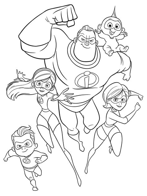 the incredibles coloring pages free, the picture you can find at Cartoon Coloring Pages topics #coloring #coloringpages #printable Incredibles Coloring Pages, Disney Coloring Pages Printables, Spiderman Coloring Pages, Friends Coloring Pages, Family Coloring Pages, Spiderman Coloring, Mermaid Coloring Pages, Free Adult Coloring Pages, Family Coloring