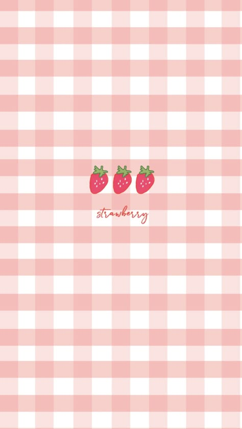 Strawberry Astethic, Wallpaper Stroberi, Stroberi Aesthetic, Strawberry Background Aesthetic, Wallpaper Fresas, Strawberry Lockscreen, Cute Strawberry Wallpaper, Strawberry Wallpaper Aesthetic, Aesthetic Highlight Covers Instagram Pink