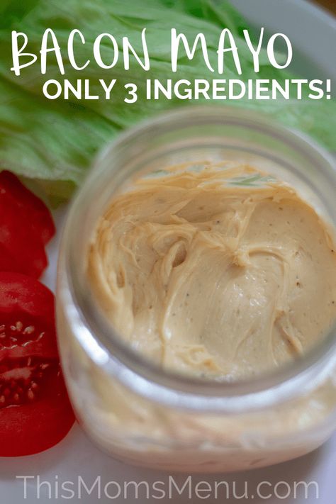 Keto Mayonnaise Recipe, Bacon Mayo, Caveman Diet Recipes, Homemade Mayonnaise Recipe, Keto Bacon, Keto Sauces, Homemade Mayo, Mayonnaise Recipe, Meat Diet