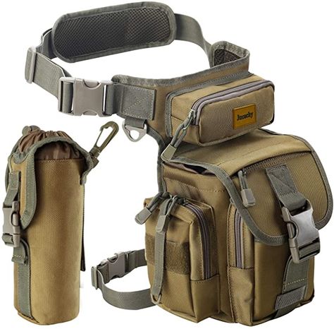 AmazonSmile : Drop Leg Bag for Men Tactical Metal Detecting Thigh Pack with Water Bottle Pouch : Clothing Thigh Bag, Water Bottle Pouch, Small Gadgets, Water Bottle Bag, Utility Pouch, Tool Pouch, Leg Bag, Tactical Backpack, Metal Detecting