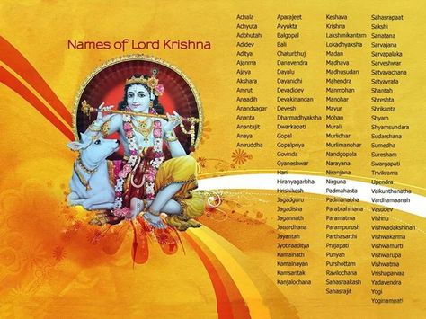 Names of Lord Krishna Names Of Radha Rani, Names Of Krishna, Krishna Name, Names Of Lord Krishna, Krishna Shiva, Krishna Names, Instrument Craft, Indian Traditional Paintings, Iskcon Krishna