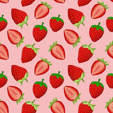 Wallpaper Strawberry, Strawberry Background, Strawberry Clipart, Book Clip Art, Strawberry Art, Western Wallpaper Iphone, Vector Art Design, Scrapbook Background, Theme Background