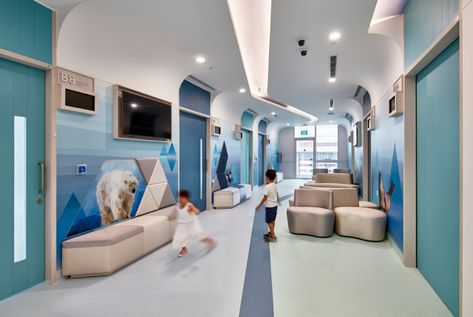 Khoo Teck Puat - National University Children's Medical Institute - Healthcare Snapshots Hospital Concept, Children Hospital Design, Urgent Care Clinic, Healthcare Interior Design, Kids Interior Design, Children Hospital, Hospital Interior, National University, Hospital Interior Design