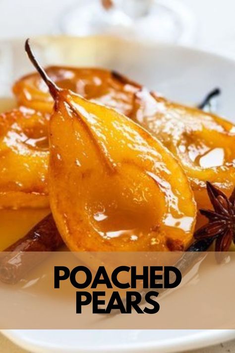 Especially good in the fall, when a wide variety of pears are available, poached pears are easy to make, as well as elegant and flavorful. Simply peel and halve the fruit, then poach them in a sweet liquid such as honey and spices with water, or white wine for extra complexity. #poachedpears #pears #fruit #dessert #sweets #healthydessert #healthy #flavor #wine Poached Pears Recipe Easy, Poached Pears Dessert, Pear Recipes Easy, Gordon Ramsay Dishes, Poached Pears Recipe, Wine Poached Pears, Pear Dessert, Poached Pears, Pear Recipes