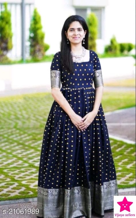 Silk Kurti Designs, Long Frock Designs, Long Gown Design, Ethnic Gown, Wedding Blouse Designs, White Maxi Skirts, Long Gown Dress, Long Dress Design, Long Frocks