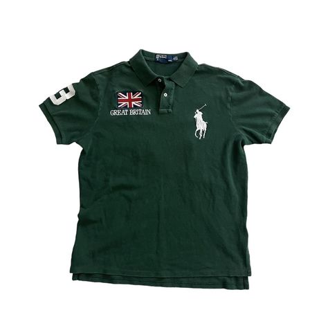 Ralph Lauren Great Britain Big Pony Polo... - Depop Chief Keef Polo Ralph Lauren, Chief Keef Polo, Vintage Polo Shirt, Polo Outfit, Cold Fits, Boy Fits, Chief Keef, Archive Fashion, Street Style Outfits Men