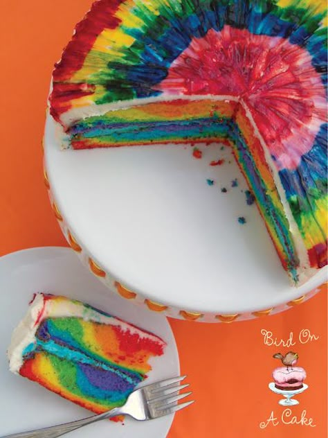 Tye Dye Cake, Tie Dye Cake, Cake Rainbow, Gateaux Cake, Think Food, Cupcake Cake, Köstliche Desserts, Rainbow Cake, Sweets Treats