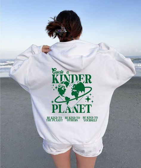 Earth Day Aesthetic, Hoodies For Teens, Positive Hoodie, Beach Hoodie, Self Love Club, Hoodie Aesthetic, Positive Shirt, Aesthetic Hoodie, Crop Top Dress