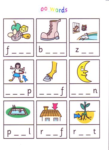 Missing Beginning Sound Worksheet, Oo Sound, Oo Words, First Grade Reading Comprehension, Phonics Worksheets Free, Lesson Plan Template Free, Kindergarten Phonics Worksheets, Kindergarten Reading Activities, First Grade Worksheets