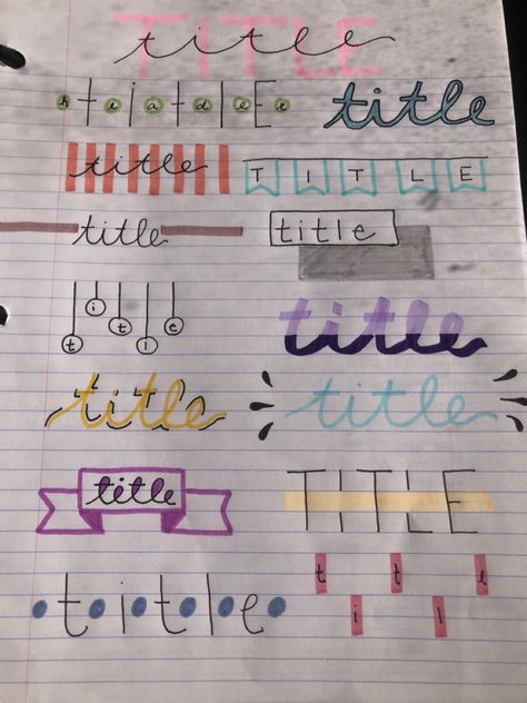 This is just some ways to title your gorgeous notes🥰 Cute Ways To Write Your Name, Ways To Write Your Name, Heading Design, Organization Notes, Cute Writing, Notes Aesthetic, Bullet Journal Ideas Templates, Aesthetic Notes, Sketching Ideas