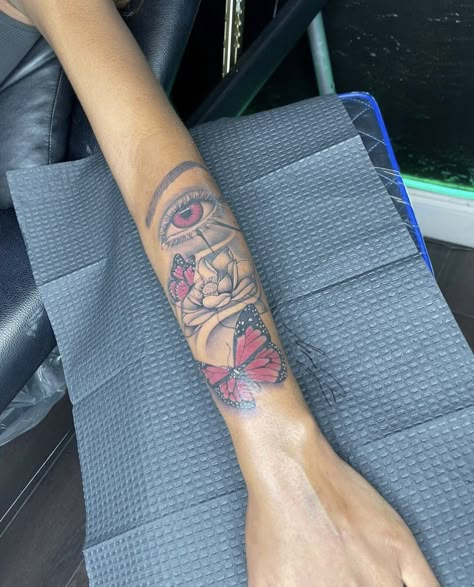 Unique Half Sleeve Tattoos Black Women, Leo Half Sleeve Tattoos For Women, Capricorn Half Sleeve Tattoo, Capricorn Tattoo For Black Women, Capricorn Butterfly Tattoo, Capricorn Tattoo For Women, Arm Sleeve Tattoos For Women, Feminine Tattoo Sleeves, Half Sleeve Tattoos Drawings