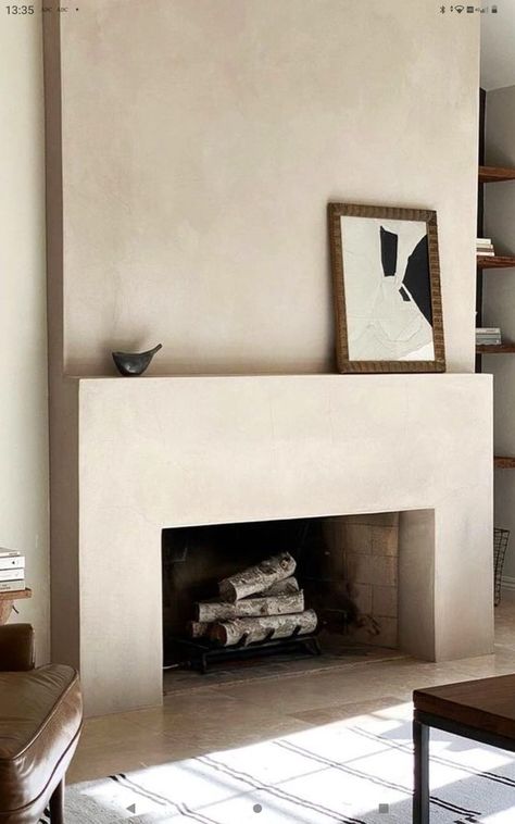 Minimalist Fireplace, Modern Rooms, Living Room Fireplace, White Fireplace, Home Fireplace, Modern Fireplace, Fireplace Ideas, Fireplace Wall, Living Room With Fireplace