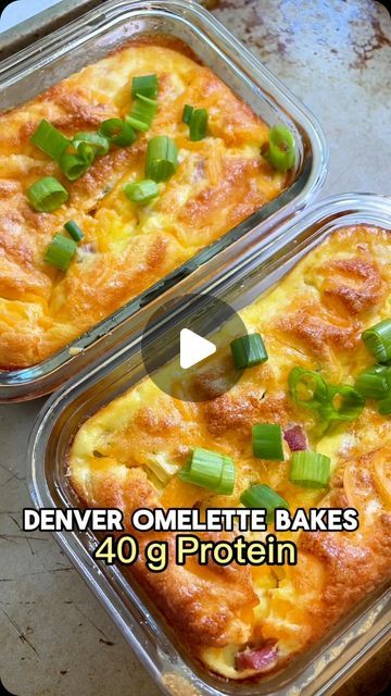 Meal Prep Cottage Cheese Eggs, High Protein Low Carb Recipes Bariatric Meal Prep, Breakfast Bake Meal Prep, Breakfast Prep High Protein, High Protein Meal Prep Cottage Cheese, Meal Prep Omelette, Stay Fit Mom Recipes Breakfast, Cottage Cheese In Eggs, Ham And Cheese Omelette Easy