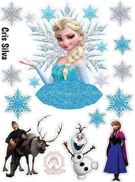 Frozen: Free Printable Cake Toppers. Frozen Topper, Frozen Elsa Cake Topper, Frozen Cupcake Toppers, Elsa Cake Toppers, Disney Frozen Cake, Frozen Printables, Frozen Cupcakes, Frozen Theme Cake, Disney Frozen Birthday Party