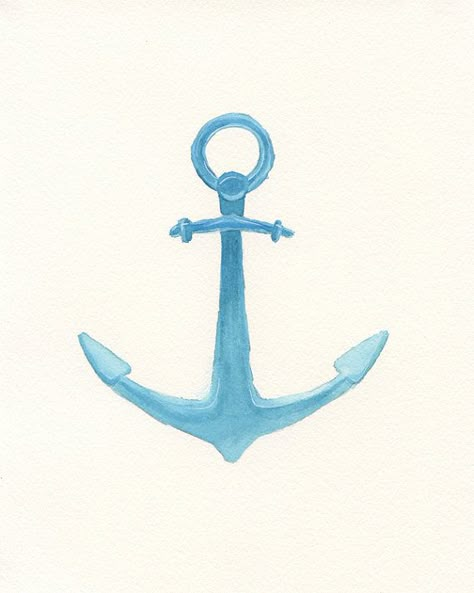 Anchor Sketch, Beach Printables, Watercolor Anchor, Pic Wall, Tattoo Ankle, Coastal Watercolor, Beach Wall Collage, Nautical Painting, Coastal Painting