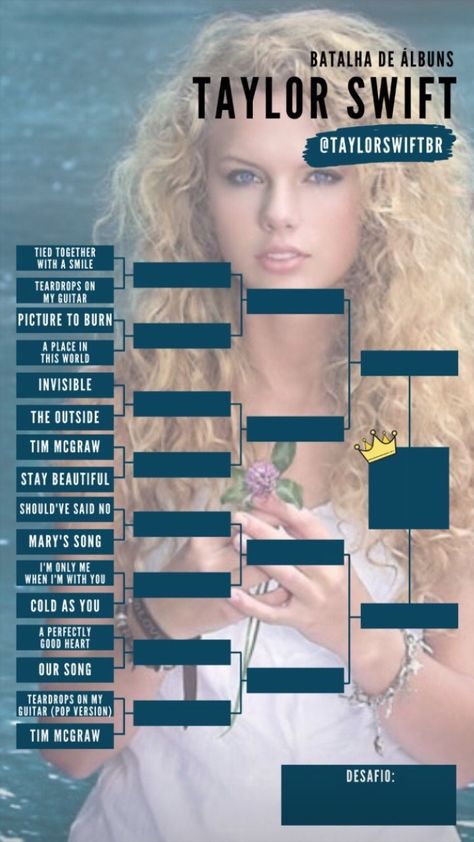 Taylor Swift Album Bracket, Rate Taylor Swift Songs, Taylor Swift Song Ranking Template, Taylor Swift Song Bracket All Songs, Taylor Swift Bracket All Songs, Taylor Swift Song Bracket, Taylor Swift Template, Song Bracket, 13th Birthday Party Ideas For Teens