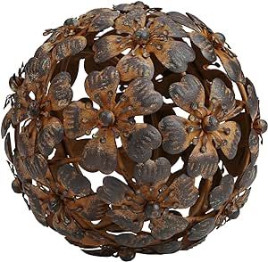 Everydecor Metal Decorative Sphere for Home Decor - Antique Brown, Hand Painted, Modern Decorative Balls for Living Room, Bedroom, Kitchen, Bathroom, Office - Table Decorative Orbs for Centerpiece Decorative Orbs, Loft Boho, Decorative Balls, Decorative Spheres, Brown Hand, Boho Modern, Bathroom Office, Modern Minimalism, Metal Ball