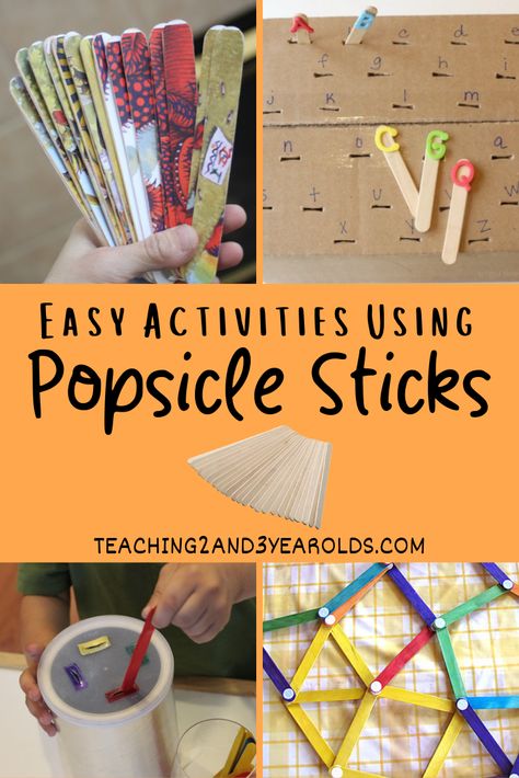 Colored Craft Stick Activities, Popsicle Sticks Activities Preschool, Preschool Popsicle Stick Activities, Popsicle Stick Sensory Play, Toddler Activities With Popsicle Sticks, Colored Popsicle Stick Activities, Toddler Popsicle Stick Crafts, Toddler Popsicle Stick Activities, Popsicle Stick Toddler Activity