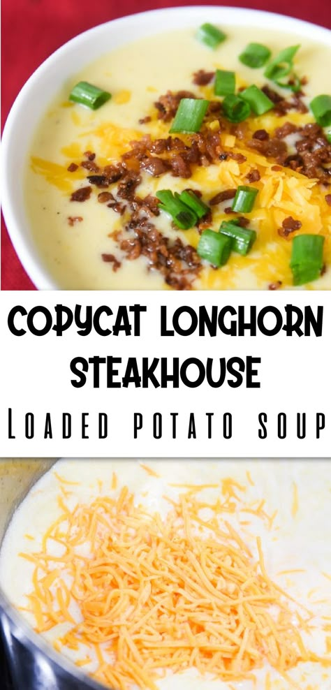 Copycat Chilis Potato Soup, Mcalister’s Potato Soup, Applebees Potato Soup, Copycat Ocharleys Loaded Potato Soup, Loaded Baked Potato Soup Longhorn, Logans Potato Soup Recipe, Longhorns Potato Soup Recipe, Smoked Potato Soup, Long Horn Potato Soup Recipe