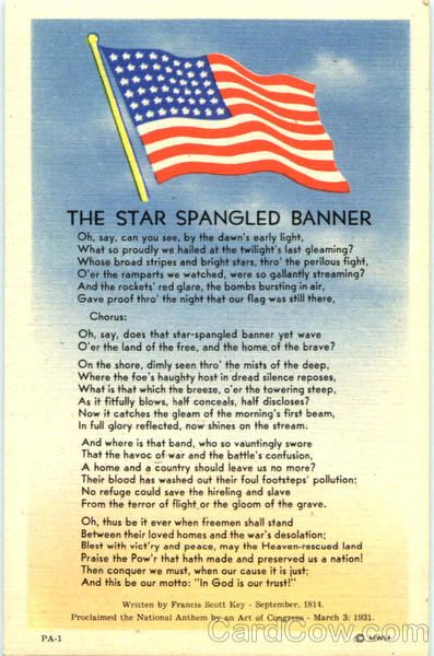 Star Spangled Banner Star Spangled Banner Lyrics, Banner Lyrics, Flag Folding, Silly Poems, The Star Spangled Banner, Personal Beliefs, 4th Of July Images, Patriotic Images, Nursery Songs