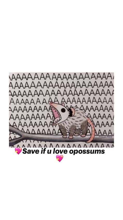 Cute screaming opossum Screaming Opossum, If You Love, Scream, Love This, Funny