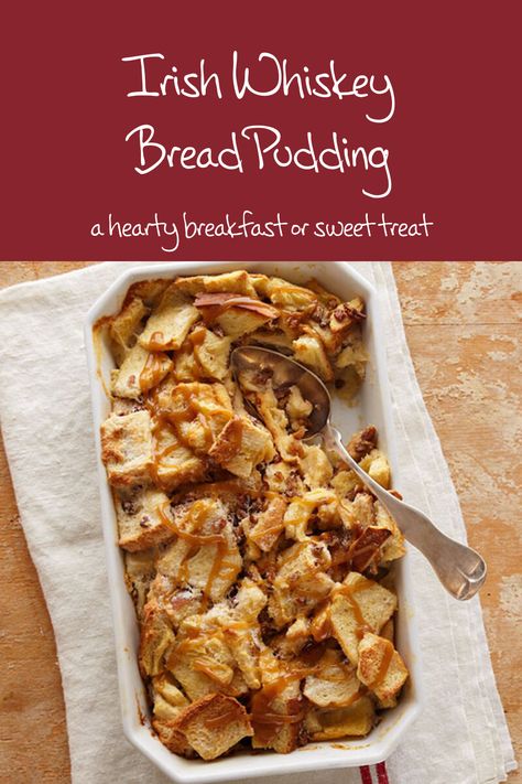 souffle irish whiskey bread pudding dessert breakfast recipe caramel chocolate Whiskey Bread, Coffee Caramel Sauce, Whiskey Bread Pudding, Coffee Caramel, Best Brunch Recipes, Stonewall Kitchen, Bread Pudding Recipe, Caramel Coffee, Pudding Recipe