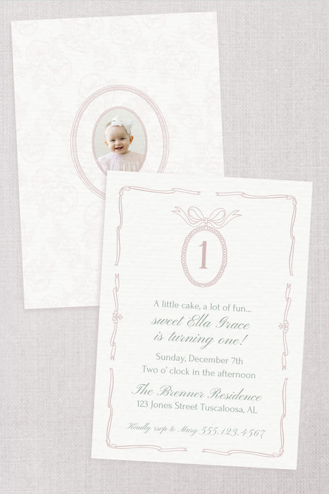 1st Birthday Invitation Girl, Vintage 1st Birthday Invitation Template, Editable First Birthday Photo Invitation Template,Bow Theme Birthday, Heirloom, Traditional first birthday, Baby Girl Birthday Party Invite, Pink theme, Bows and ruffles, Girly Birthday Party Angel First Birthday Theme, Minimalist First Birthday Girl, 1st Birthday Girl Simple, Vintage 1st Birthday Girl, First Birthday Girl Bow Theme, Simple First Birthday Theme, Grandmillenial First Birthday, Elegant First Birthday Party Girl, Vintage First Birthday Girl