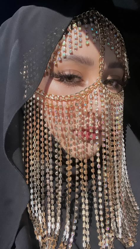 Arabian Face Jewelry, Arabian Headpiece, Arabian Accessories, Arabic Accessories, Hijab Jewelry, Arabian Jewelry, Veil Mask, Muslim Veil, Egyptian Accessories