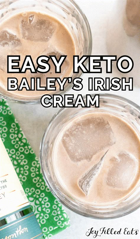 This Keto Irish Cream Recipe is easy to make & delicious. Try this simple homemade Bailey's copycat today! Sugar-free & low carb! Vegan Irish Cream, Fiber Meals, Baileys Drinks, Irish Cream Recipe, Coffee Ice Cream Recipe, Homemade Baileys, Keto Thanksgiving, Beautiful Recipes, Dairy Recipes