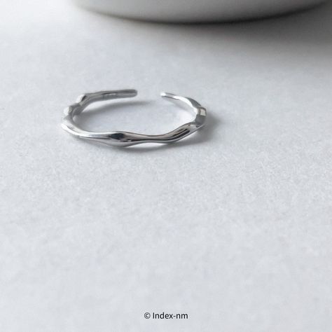 Aesthetic Minimalist Shiny Sterling Silver Wave Adjustable Ring For Women - Perfect Ring Gifts Wave Rings, Cool Women, Master Board, Open Rings, Aesthetic Minimalist, Wave Ring, Rings Cool, Elegant Ring, Open Ring