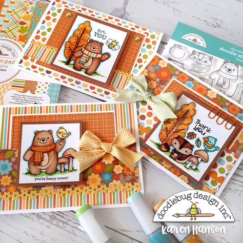 Doodlebug Cards, Stampin Up Autumn Spice Dsp, Doodlebug Design Cards, Doodlebug Pumpkin Spice Cards, Close To My Heart Pumpkin Spice Layouts, Echo Park Fall Fever Cards, Lawn Fawn You Autumn Know Cards, American Card, October Crafts