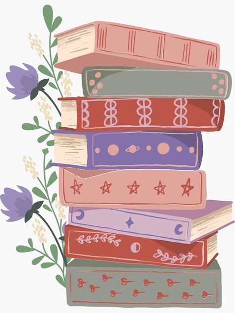 Book Stack Illustration, Watercolor Nursery Animals, Pile Of Books, Library Aesthetic, Watercolor Nursery, Cute Inspirational Quotes, Book Wallpaper, Graphic Design Fonts, Book Stack