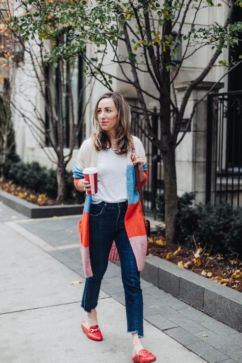 Red Gucci Loafers Dupe Vionic Adeline Slides Outfit Orange Loafers Outfit, Red Slides Outfit, Red Mules Outfit, Red Loafers Outfit Women, Red Loafers Outfit, Red Gucci Loafers, Red Loafers Women, Turtle Neck Outfits, Gucci Loafers Women